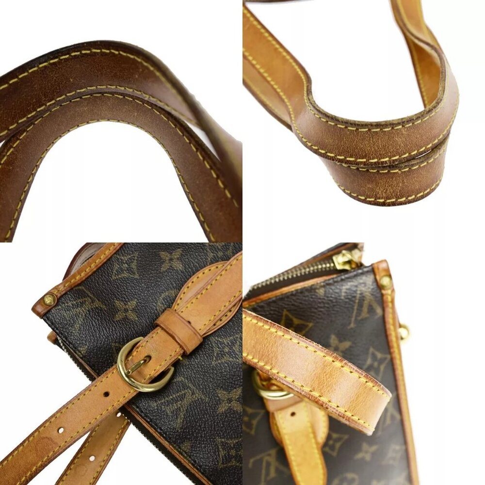LOUIS VUITTON Popincourt Haut Shoulder Bag Monogram Leather Brown M40007 39YF540 - Picture 9 of 15